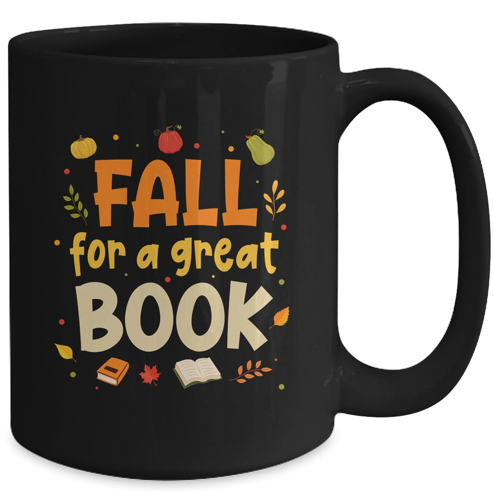 Fall For Great Reading Book Autumn Bookworm Teacher Reader Mug | siriusteestore