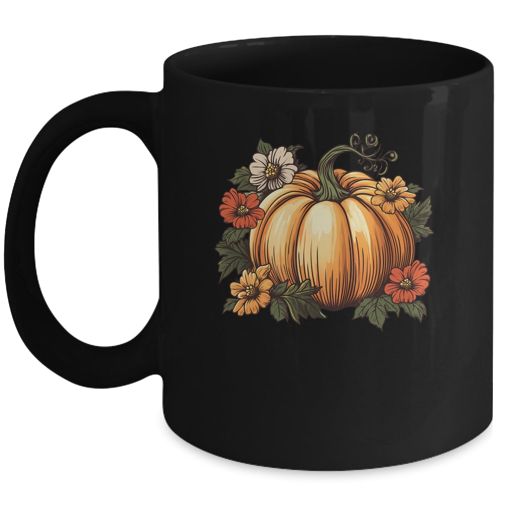 Fall For Women Vintage Pumpkin Autumn Graphic Thanksgiving Mug | siriusteestore
