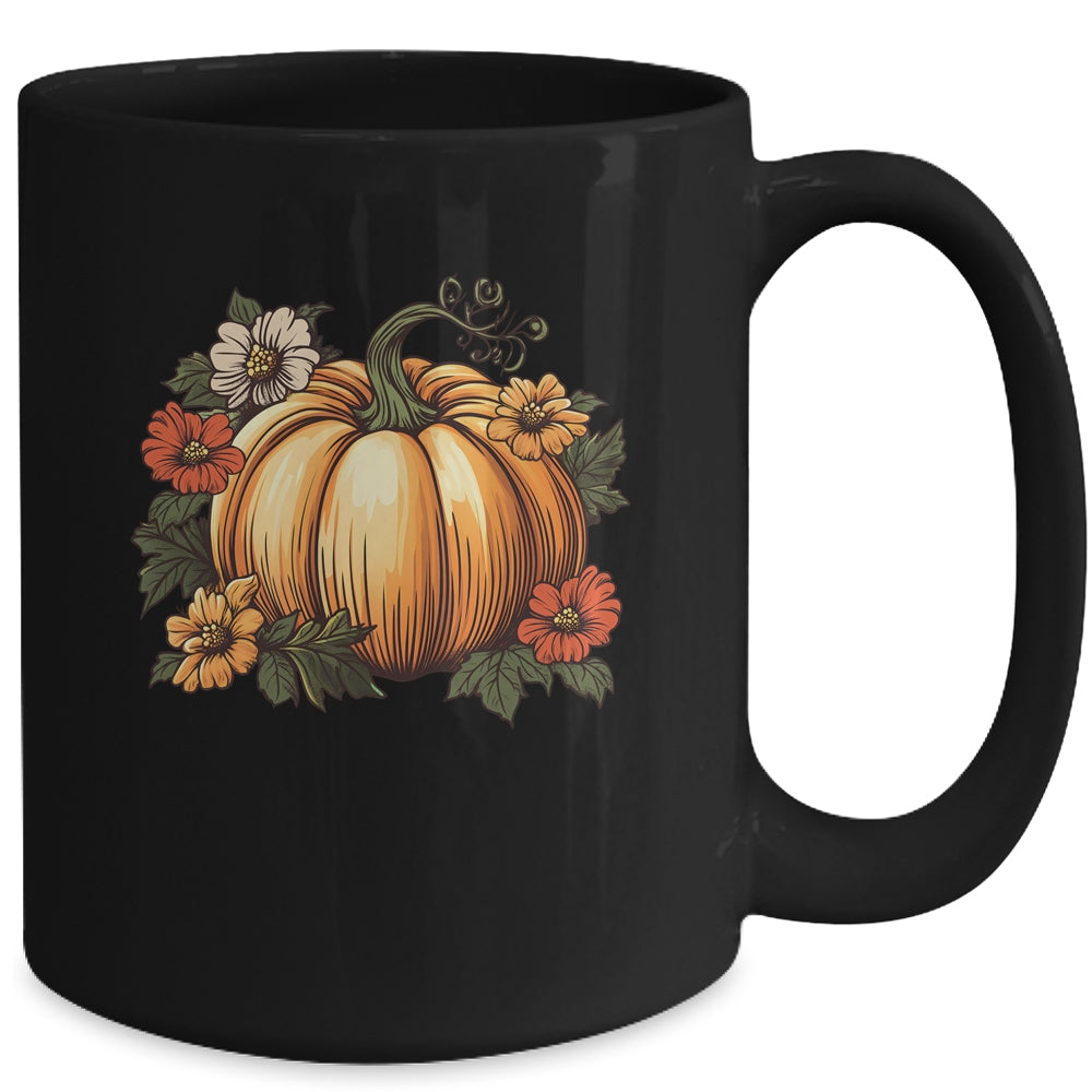 Fall For Women Vintage Pumpkin Autumn Graphic Thanksgiving Mug | siriusteestore