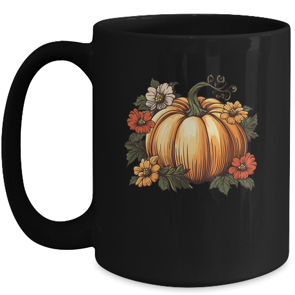 Fall For Women Vintage Pumpkin Autumn Graphic Thanksgiving Mug | siriusteestore