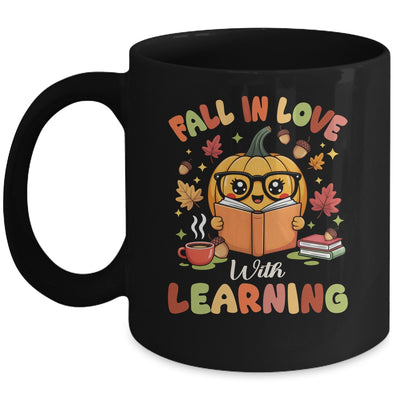 Fall In Love With Learning Autum Thanksgiving Teacher Women Mug | siriusteestore
