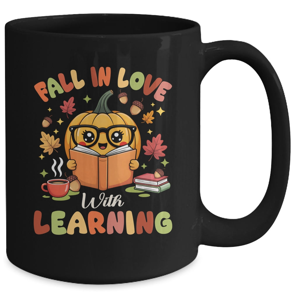 Fall In Love With Learning Autum Thanksgiving Teacher Women Mug | siriusteestore