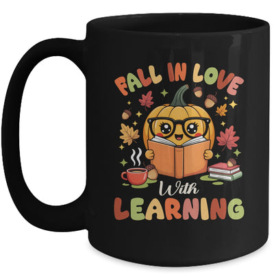 Fall In Love With Learning Autum Thanksgiving Teacher Women Mug | siriusteestore