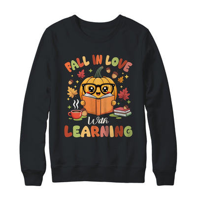 Fall In Love With Learning Autum Thanksgiving Teacher Women Shirt & Sweatshirt | siriusteestore