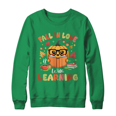 Fall In Love With Learning Autum Thanksgiving Teacher Women Shirt & Sweatshirt | siriusteestore