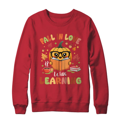 Fall In Love With Learning Autum Thanksgiving Teacher Women Shirt & Sweatshirt | siriusteestore