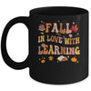 Fall In Love With Learning Fall Teacher Thanksgiving Groovy Mug | siriusteestore