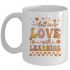 Fall In Love With Learning Teacher Retro Fall Thanksgiving Mug | siriusteestore