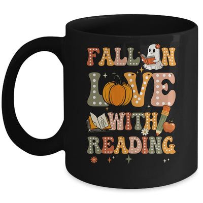 Fall In Love With Reading Book Autumn Pumpkin And Teacher Mug | siriusteestore