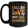 Fall In Love With Reading Book Autumn Pumpkin And Teacher Mug | siriusteestore