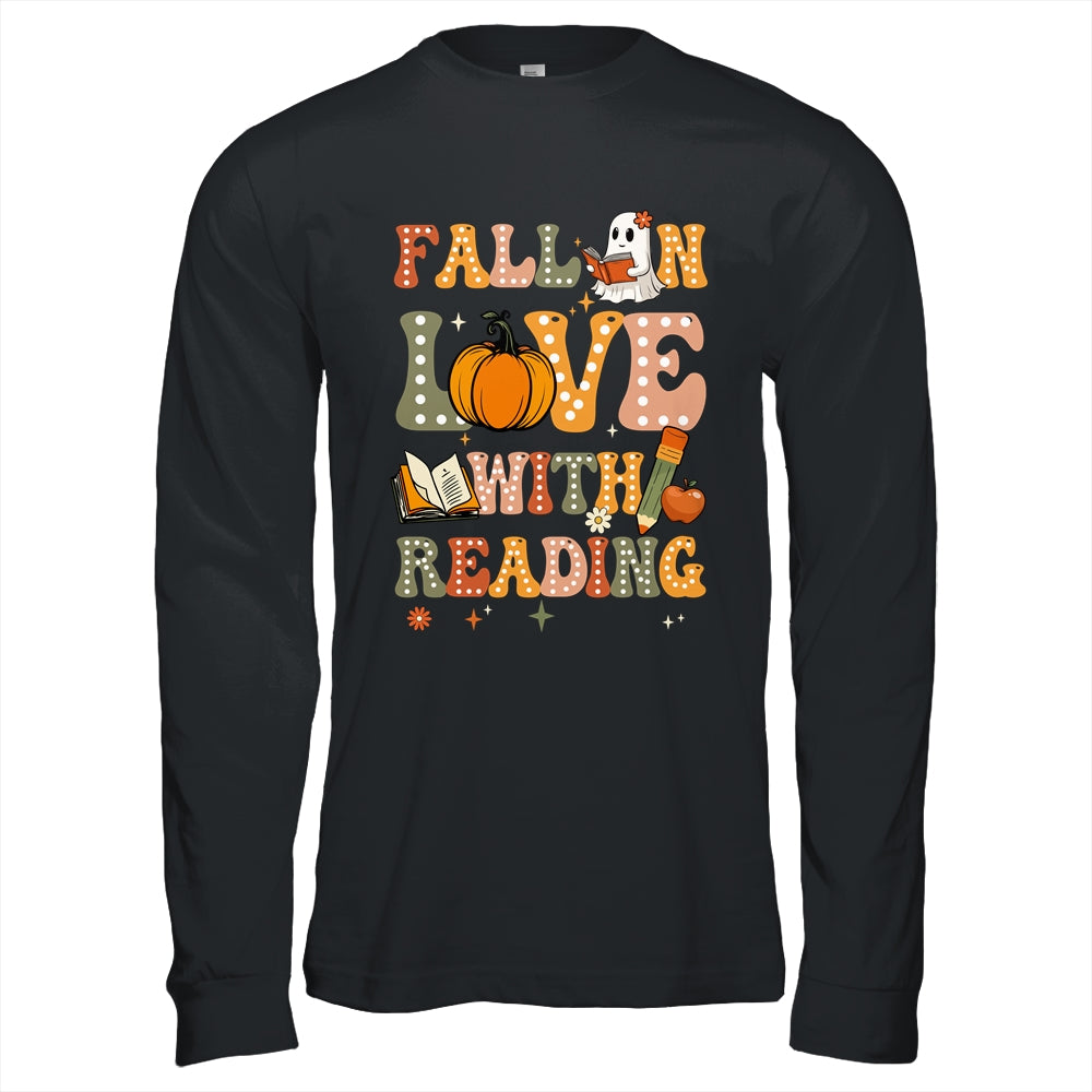 Fall In Love With Reading Book Autumn Pumpkins And Teachers Shirt & Hoodie | siriusteestore