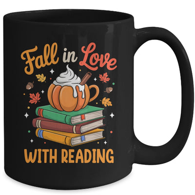 Fall In Love With Reading Cute Book Lover Autumn Librarian Mug | siriusteestore
