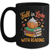 Fall In Love With Reading Cute Book Lover Autumn Librarian Mug | siriusteestore
