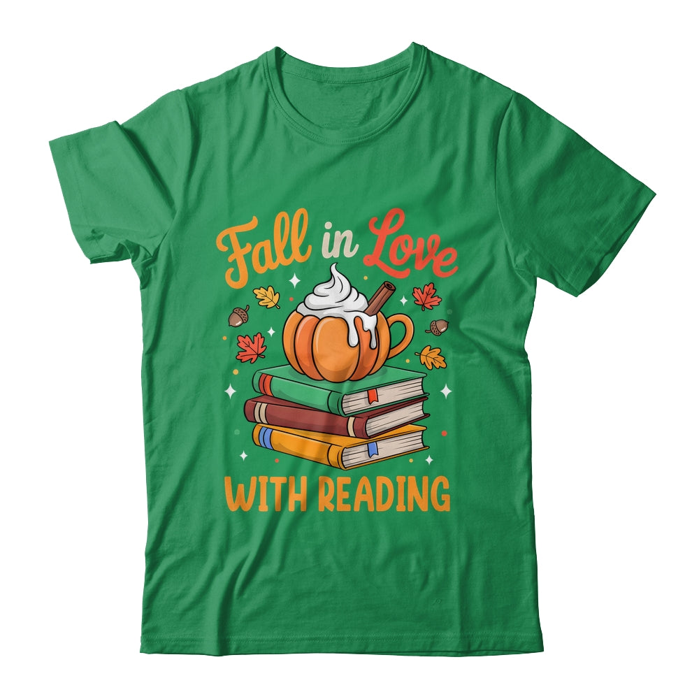 Fall In Love With Reading Cute Book Lover Autumn Librarian Shirt & Sweatshirt | siriusteestore