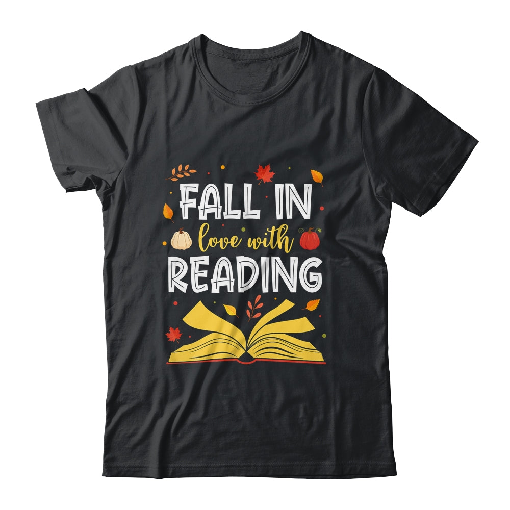 Fall In Love With Reading Fall Leaves Autumn Thanksgiving Shirt & Hoodie | siriusteestore