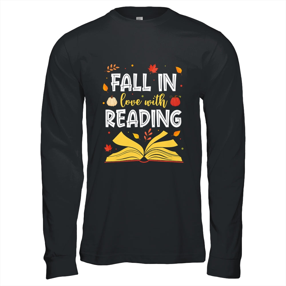 Fall In Love With Reading Fall Leaves Autumn Thanksgiving Shirt & Hoodie | siriusteestore