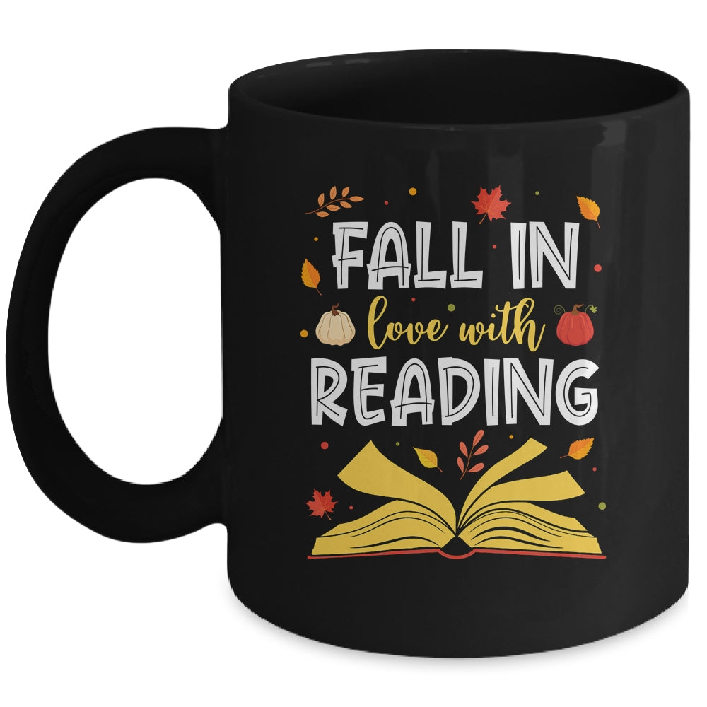 Fall In Love With Reading Fall Leaves Autumn Thanksgiving Mug | siriusteestore