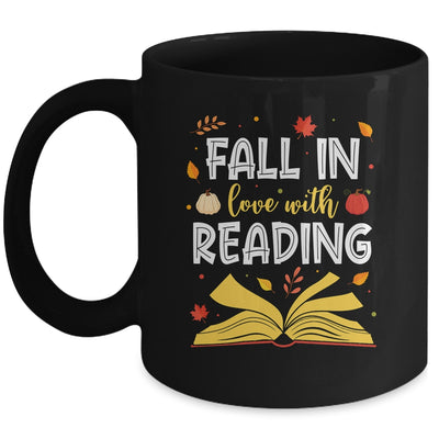 Fall In Love With Reading Fall Leaves Autumn Thanksgiving Mug | siriusteestore
