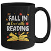 Fall In Love With Reading Fall Leaves Autumn Thanksgiving Mug | siriusteestore
