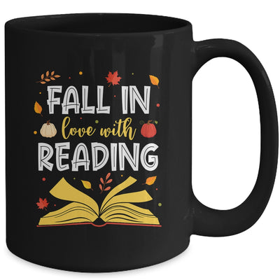 Fall In Love With Reading Fall Leaves Autumn Thanksgiving Mug | siriusteestore