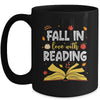 Fall In Love With Reading Fall Leaves Autumn Thanksgiving Mug | siriusteestore