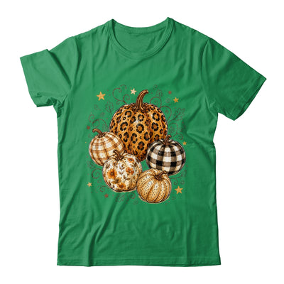 Fall Pumpkin Leopard Print Polka Dot Checkered Fall Autumn Shirt & Sweatshirt | siriusteestore