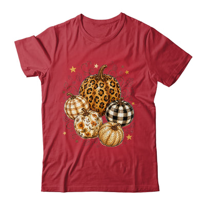 Fall Pumpkin Leopard Print Polka Dot Checkered Fall Autumn Shirt & Sweatshirt | siriusteestore