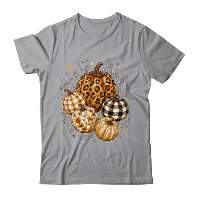 Fall Pumpkin Leopard Print Polka Dot Checkered Fall Autumn Shirt & Sweatshirt | siriusteestore