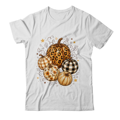 Fall Pumpkin Leopard Print Polka Dot Checkered Fall Autumn Shirt & Sweatshirt | siriusteestore