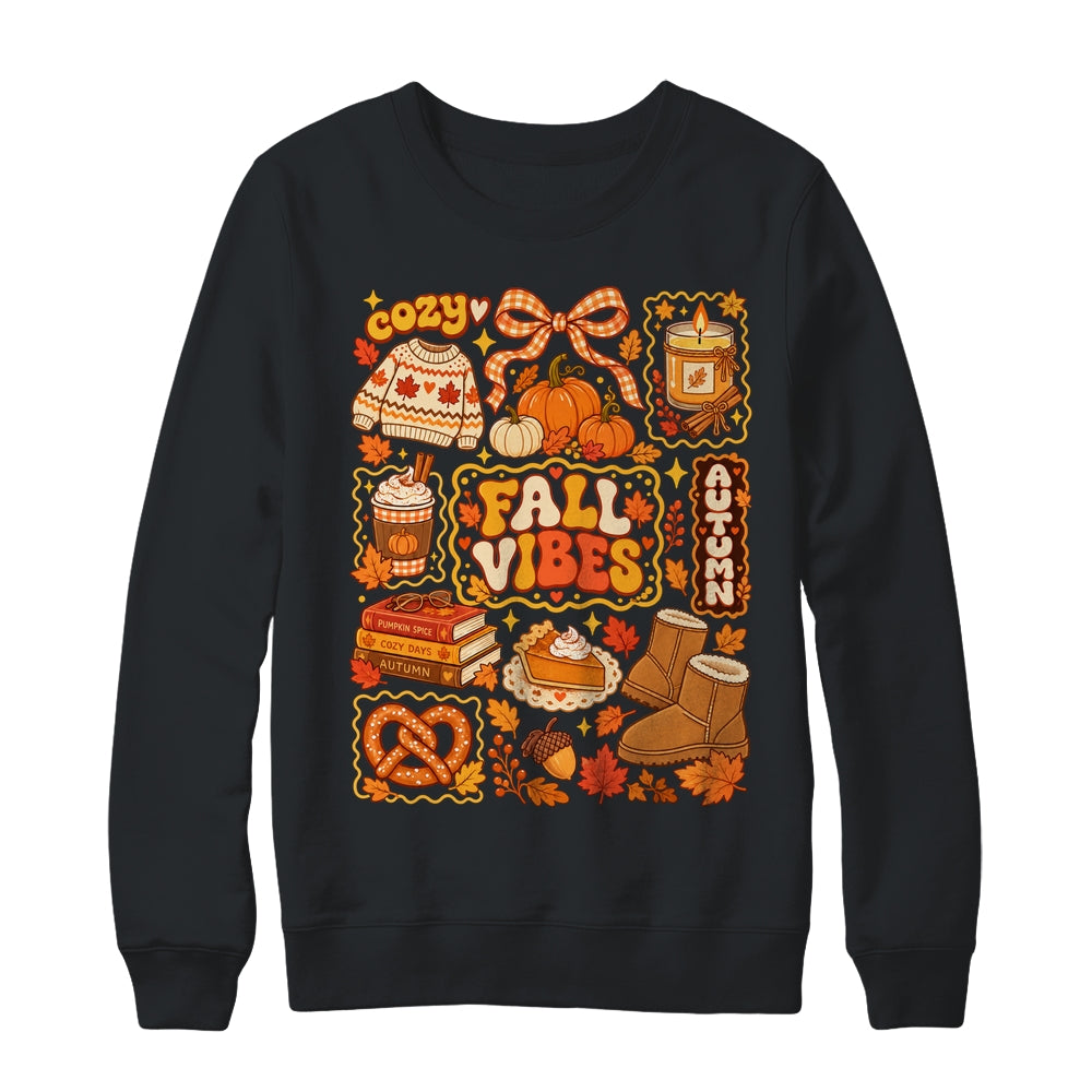 Fall Vibes Autumn Coquette Pumpkin Thanksgiving Coffee Women Shirt & Sweatshirt | siriusteestore