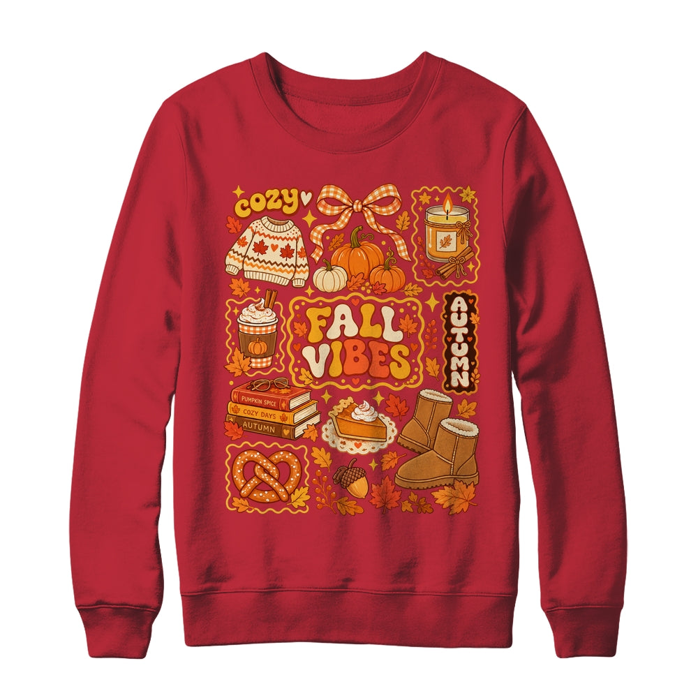 Fall Vibes Autumn Coquette Pumpkin Thanksgiving Coffee Women Shirt & Sweatshirt | siriusteestore