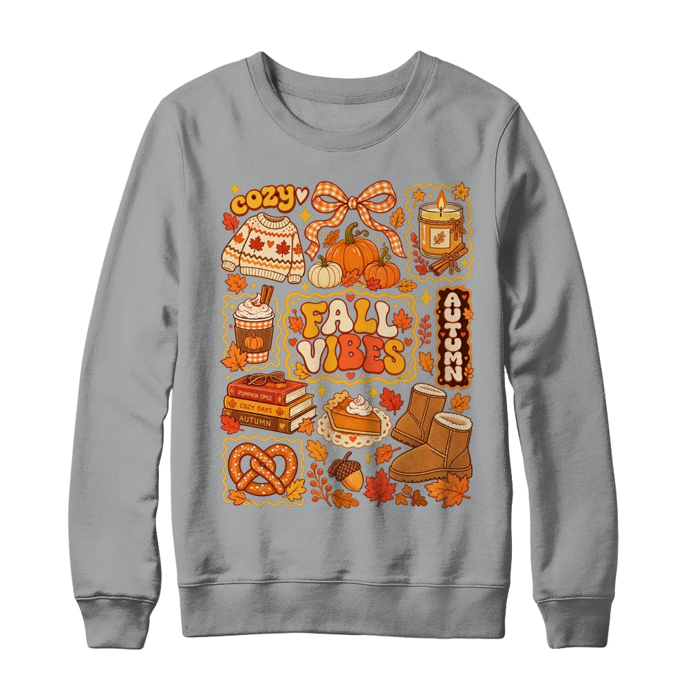 Fall Vibes Autumn Coquette Pumpkin Thanksgiving Coffee Women Shirt & Sweatshirt | siriusteestore