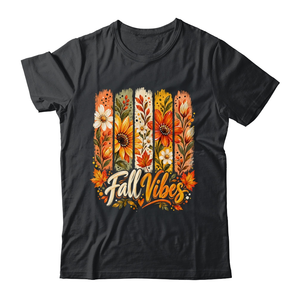 Fall Vibes Autumn Women Floral Retro Fall Flowers Boho Daisy Shirt & Sweatshirt | siriusteestore