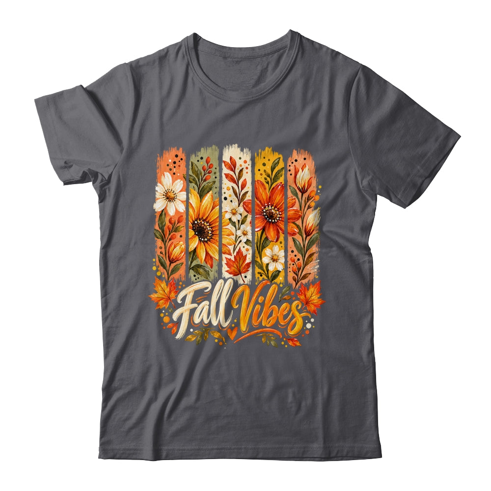Fall Vibes Autumn Women Floral Retro Fall Flowers Boho Daisy Shirt & Sweatshirt | siriusteestore