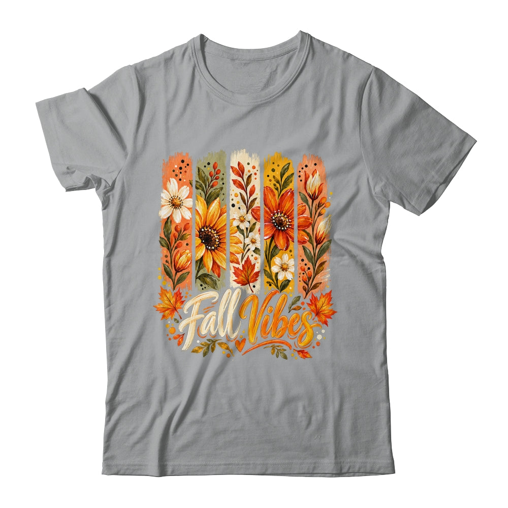 Fall Vibes Autumn Women Floral Retro Fall Flowers Boho Daisy Shirt & Sweatshirt | siriusteestore