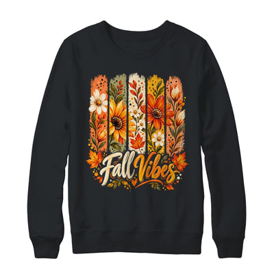 Fall Vibes Autumn Women Floral Retro Fall Flowers Boho Daisy Shirt & Sweatshirt | siriusteestore
