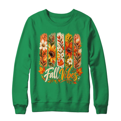 Fall Vibes Autumn Women Floral Retro Fall Flowers Boho Daisy Shirt & Sweatshirt | siriusteestore