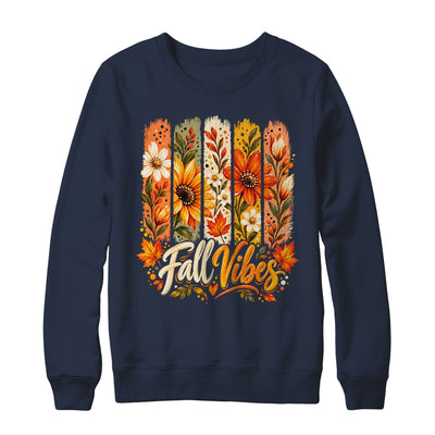Fall Vibes Autumn Women Floral Retro Fall Flowers Boho Daisy Shirt & Sweatshirt | siriusteestore