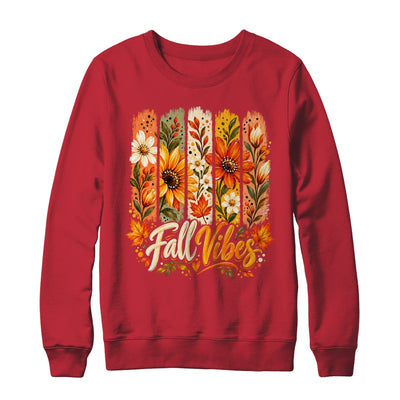 Fall Vibes Autumn Women Floral Retro Fall Flowers Boho Daisy Shirt & Sweatshirt | siriusteestore
