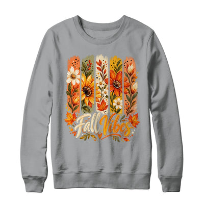 Fall Vibes Autumn Women Floral Retro Fall Flowers Boho Daisy Shirt & Sweatshirt | siriusteestore