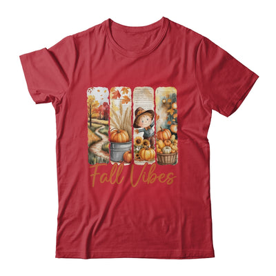 Fall Vibes Pumpkin Girls Autumn Vibes Scarecrow Thanksgiving Shirt & Sweatshirt | siriusteestore