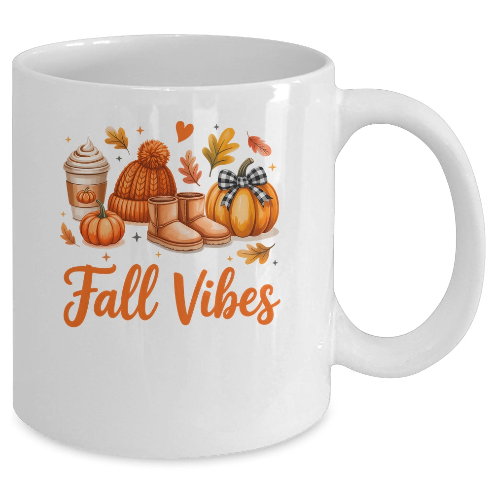 Fall Vibes Pumpkin Spice Latte Autumn For Kids Womens Mug | siriusteestore