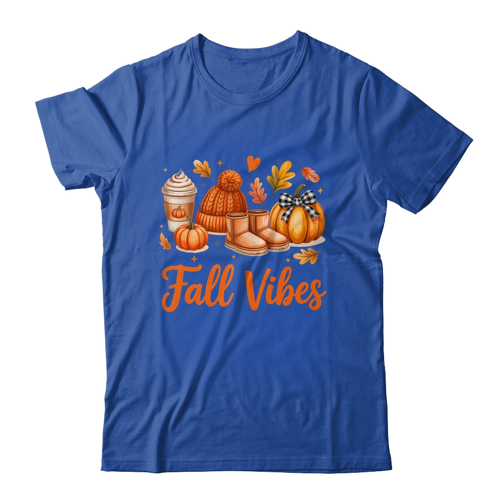 Fall Vibes Pumpkin Spice Latte Autumn For Kids Womens Shirt & Hoodie | siriusteestore