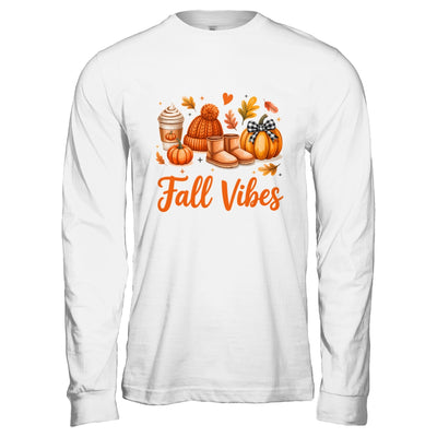 Fall Vibes Pumpkin Spice Latte Autumn For Kids Womens Shirt & Hoodie | siriusteestore