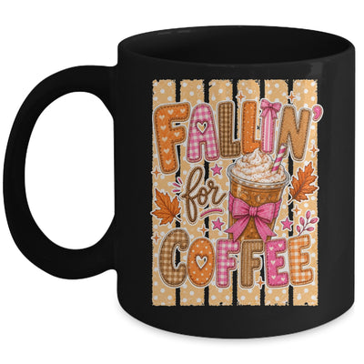 Fallin' For Coffee Autumn Fall Season Coffee Checkerboard Mug | siriusteestore