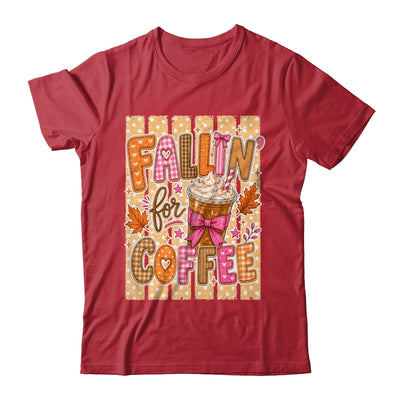 Fallin' For Coffee Autumn Fall Season Coffee Checkerboard Shirt & Sweatshirt | siriusteestore