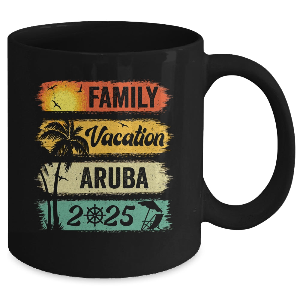 Family Aruba Vacation 2025 Funny Matching Group Family Mug | siriusteestore