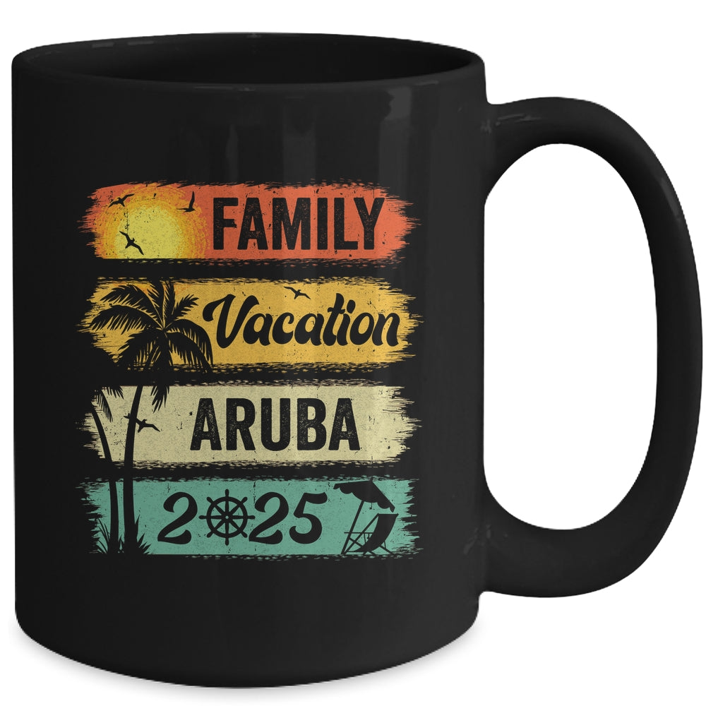 Family Aruba Vacation 2025 Funny Matching Group Family Mug | siriusteestore