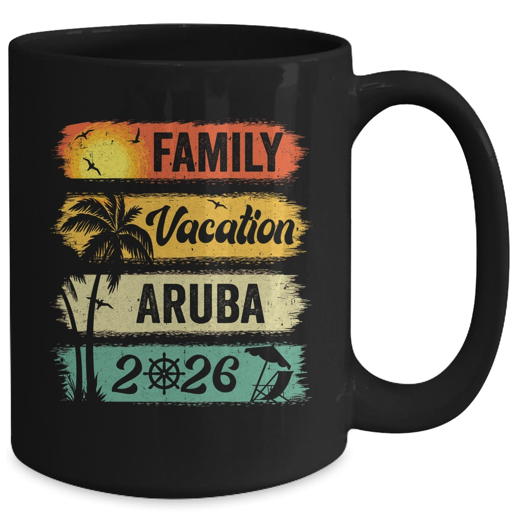 Family Aruba Vacation 2026 Funny Matching Group Family Mug | siriusteestore