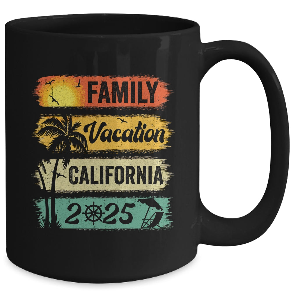 Family California Vacation 2025 Funny Matching Group Family Mug | siriusteestore